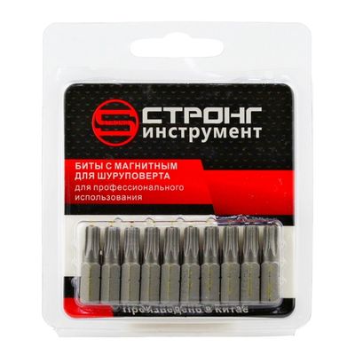 стп-951 Бита магнитная STRONG TORX Т30х25 (10шт. в упак) - фото 1