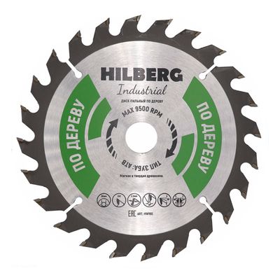 Диск пильный по дереву Hilberg Industrial 216 мм (24 зубца)