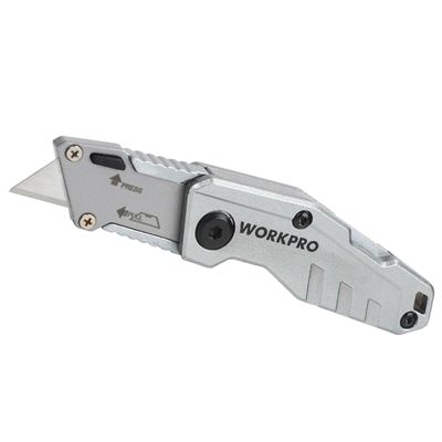 Нож универсальный складной мини WORKPRO WP211010 со сменными лезвиями - фото 1