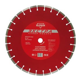 Алмазный диск сегментный Elitech Экстра d 400х25.4 мм (бетон, кирпич)