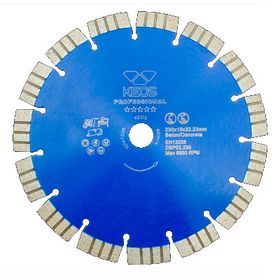 Диск алмазный сегментный (бетон) KEOS Professional 230x22,23 мм (лазерная сварка Премиум)