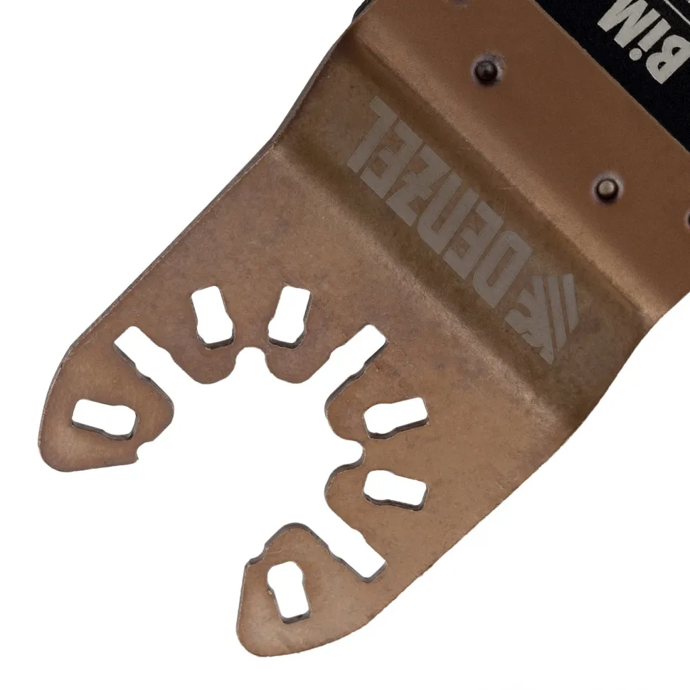 Насадка для МФИ Denzel режущая пазовая прямая, BiM, по металлу и дереву, 33 x 1.4 мм, мелкий зуб - фото 4