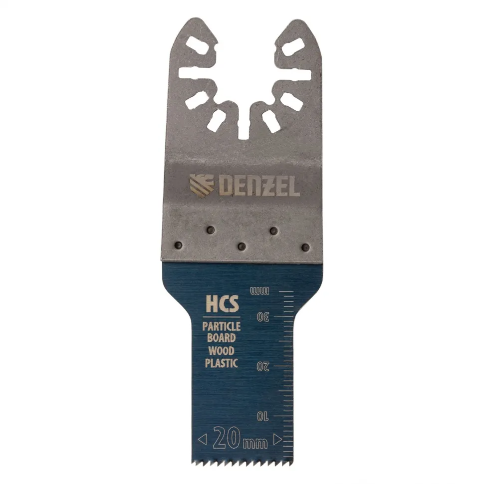 Насадка для МФИ Denzel режущая пазовая прямая, HCS, по дереву, 20х1.4 мм, мелкий зуб - фото 3