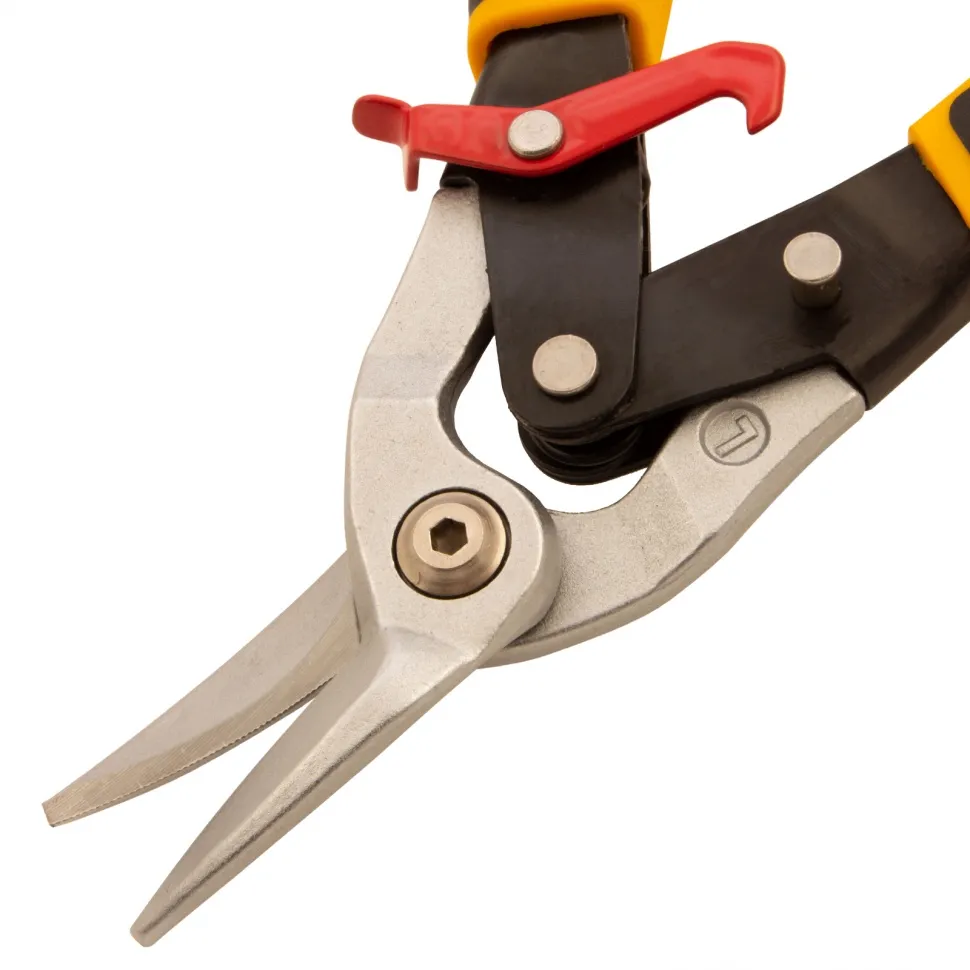 Ножницы по металлу Denzel 270 мм, прямой и левый рез, сталь-СrMo, трехкомпонентные рукоятки - фото 4