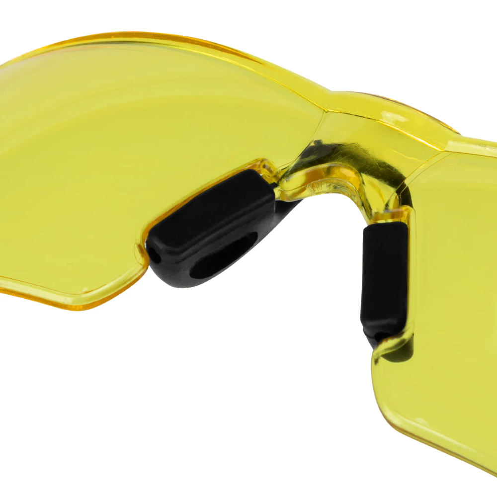 Очки защитные открытые Denzel поликарбонатные, желтая линза, 2х комп.дужки - фото 7