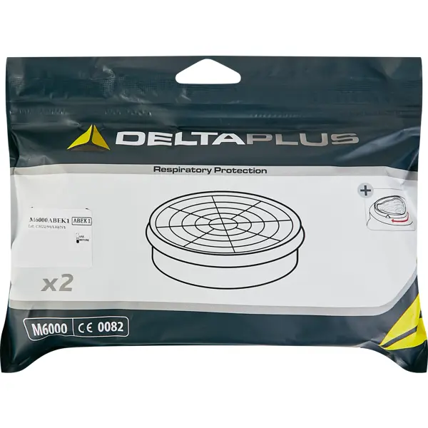 Фильтр для респиратора Delta Plus класс защиты A1B1E1K1, 2 шт. - фото 5