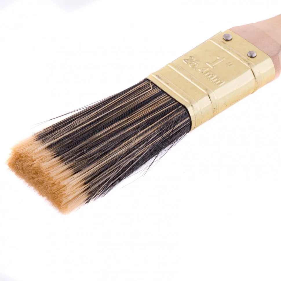Кисть плоская MTX Golden 1, искусственная щетина, деревянная ручка - фото 2