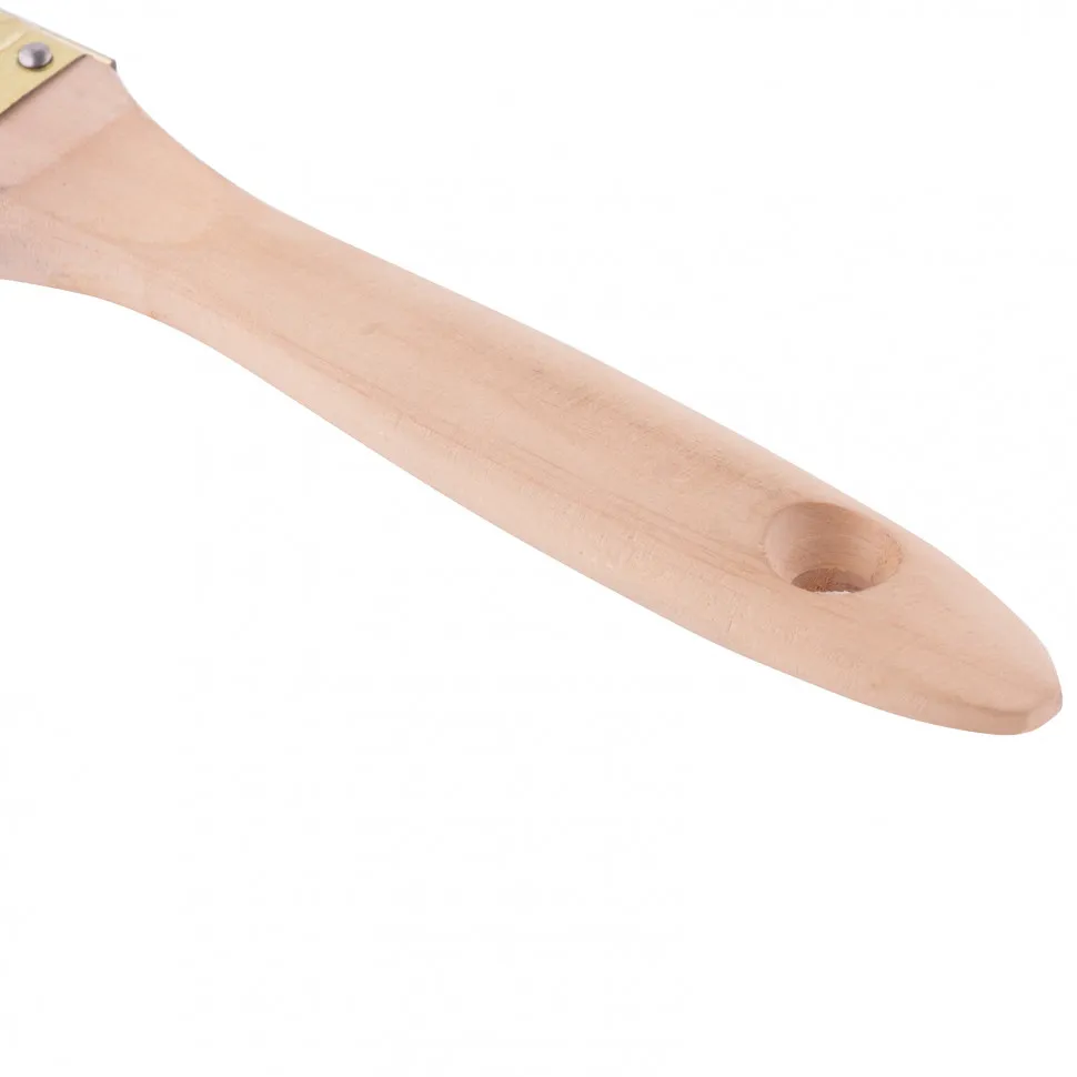 Кисть плоская MTX Golden 1, искусственная щетина, деревянная ручка - фото 3