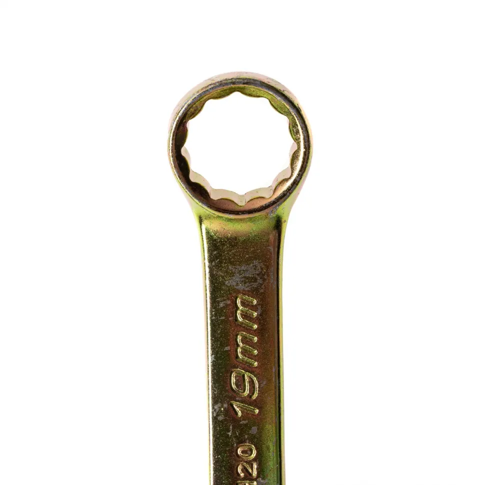 Ключ комбинированный Сибртех 19 мм, желтый цинк - фото 2