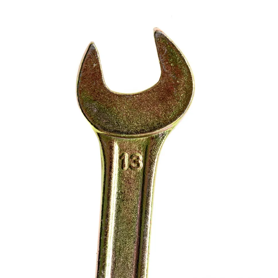 Ключ рожковый, 12х13 мм, желтый цинк Сибртех - фото 3