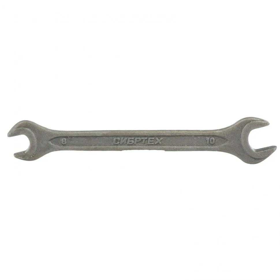 Ключ рожковый, 8х10 мм, CrV, фосфатированный, ГОСТ 2839 Сибртех - фото 1