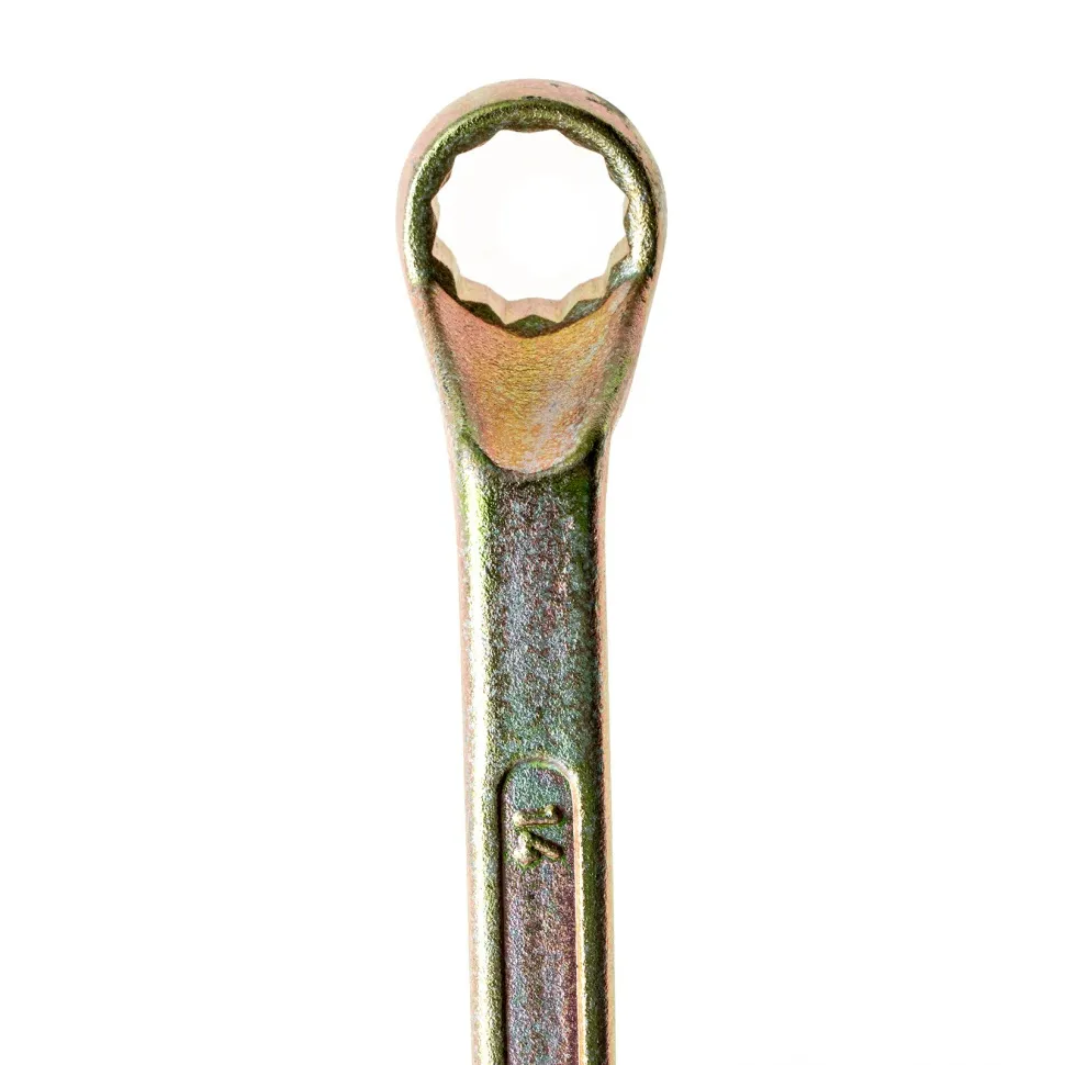 Ключ накидной, 14х15 мм, желтый цинк Сибртех - фото 2