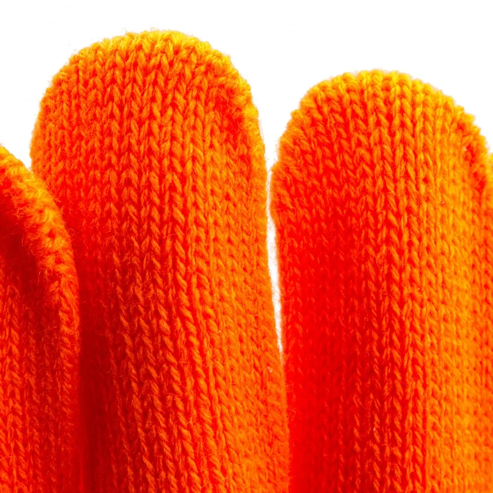 Перчатки трикотажные Сибртех акрил, ПВХ гель, Протектор, оранжевый, оверлок Россия - фото 5