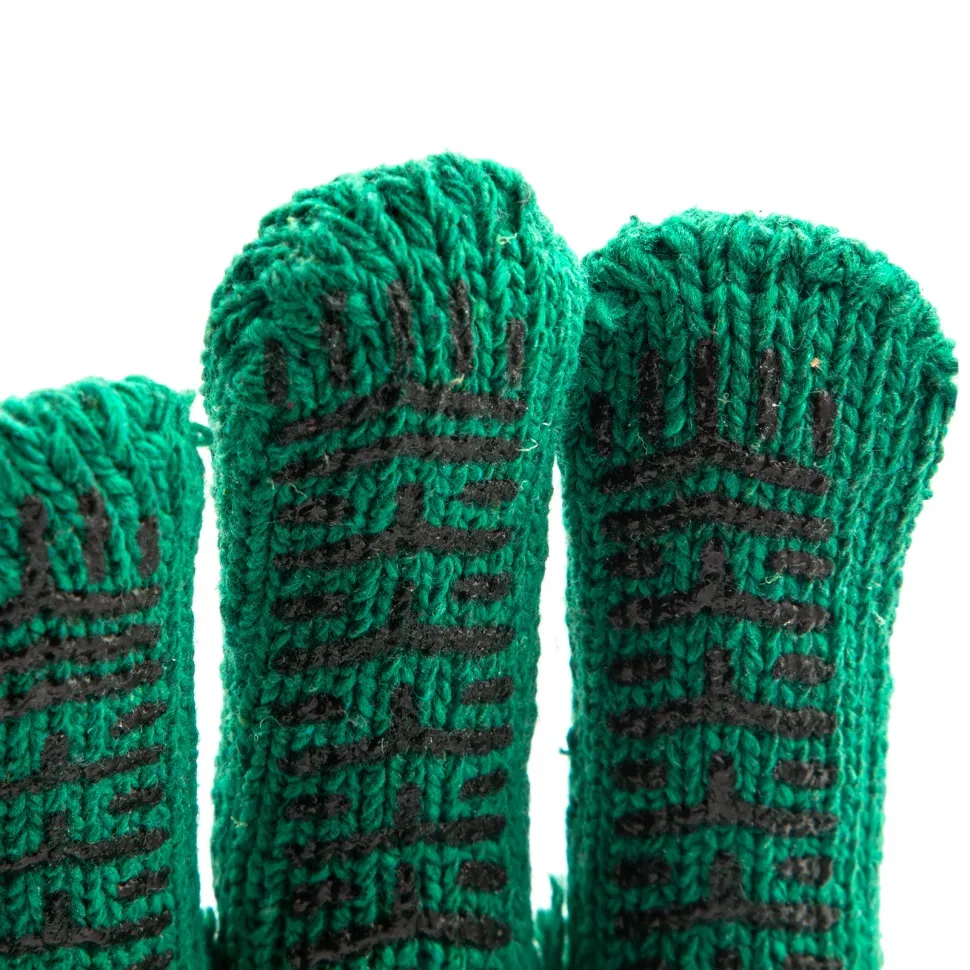 Перчатки трикотажные Сибртех усиленные, гелевое ПВХ-покрытие, 7 класс, зеленые Россия - фото 6