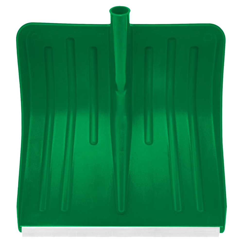 Лопата для уборки снега пластиковая, зеленая, 420х425 мм, без черенка, Россия, Сибртех - фото 3