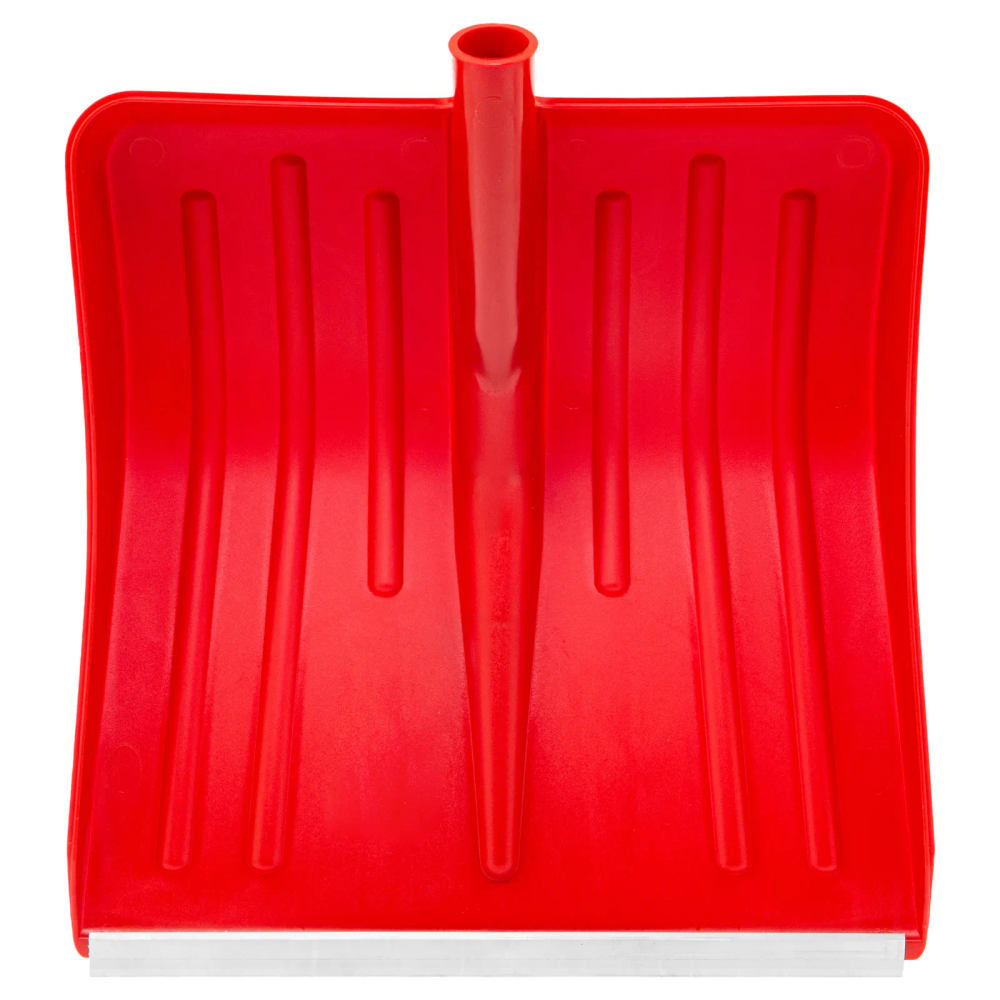 Лопата для уборки снега пластиковая, красная, 420х425 мм, без черенка, Россия, Сибртех - фото 3