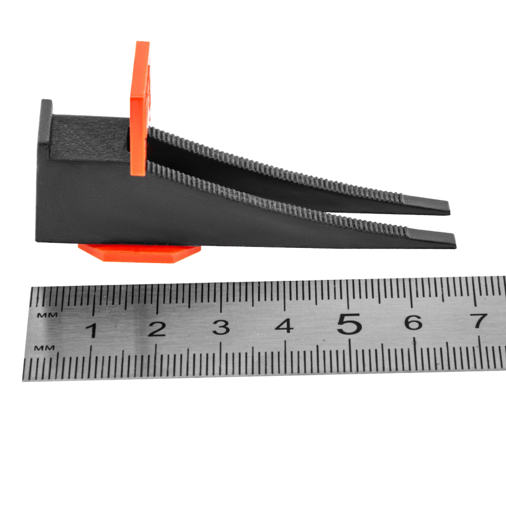 Система выравнивания плитки (СВП), комплект: зажимы, клинья (40/40 шт) в пакете Сибртех - фото 6