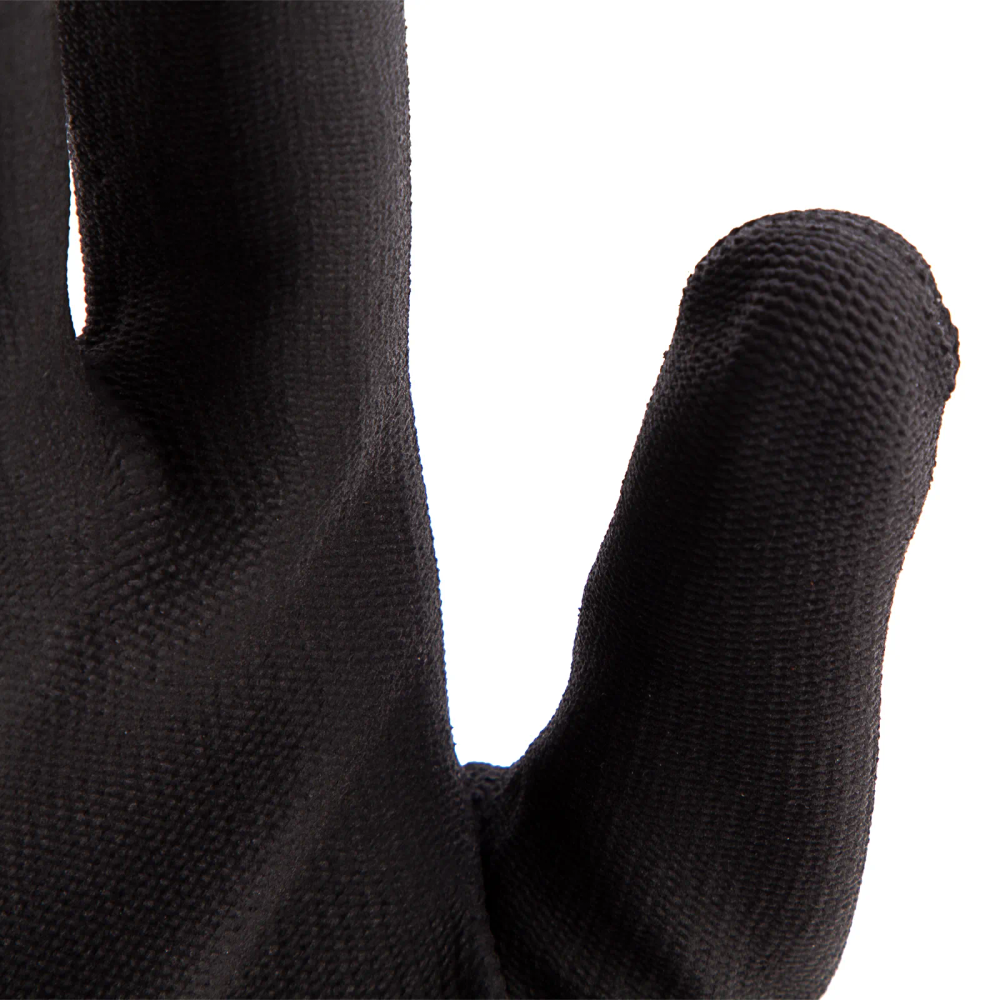 Перчатки трикотажные Сибртех с черным полиуретановым покрытием, размер L, 15 класс вязки - фото 3