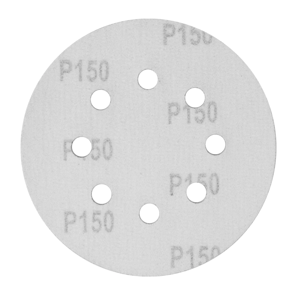 Круг абразивный на ворсовой подложке под липучку, перфорированный, P 150, 125 мм, 5 шт Сибртех - фото 3
