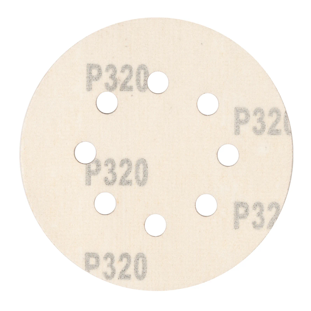 Круг абразивный на ворсовой подложке под липучку, перфорированный, P 320, 125 мм, 5 шт Сибртех - фото 3