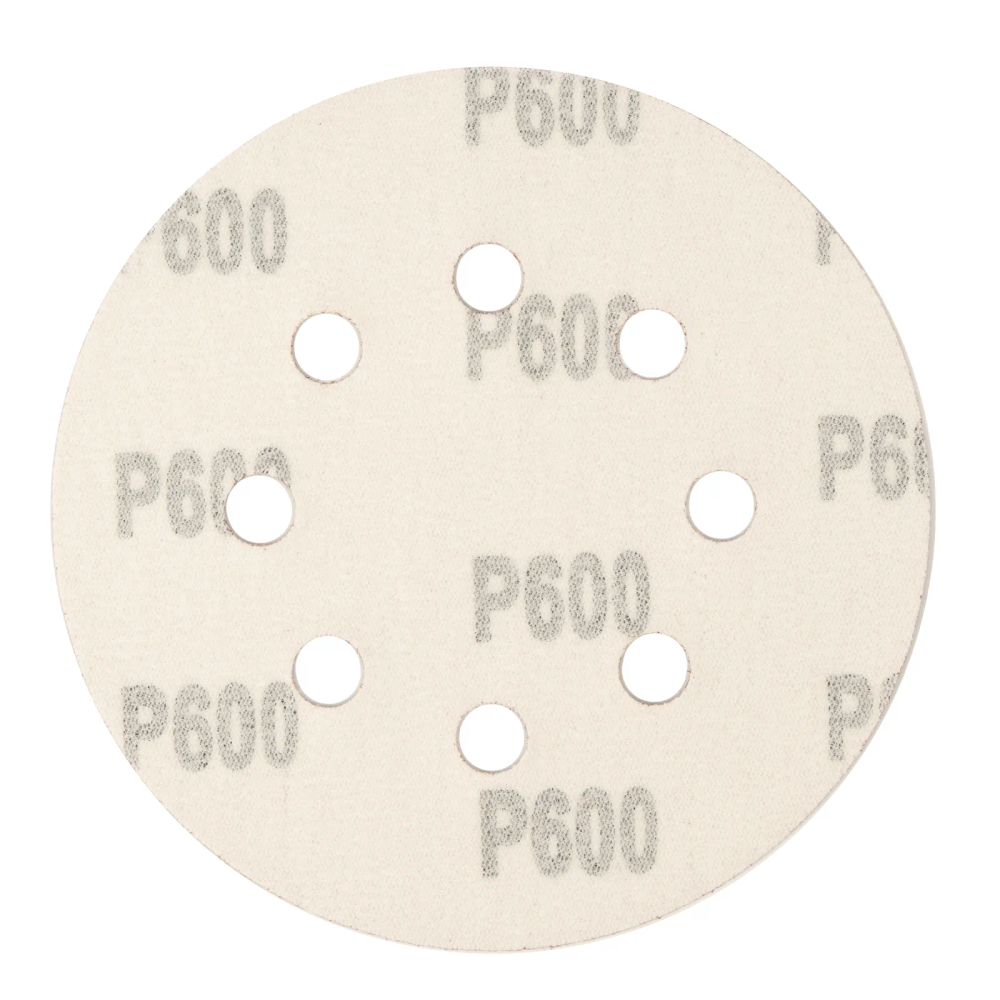 Круг абразивный на ворсовой подложке под липучку, перфорированный, P 600, 125 мм, 5 шт Сибртех - фото 3