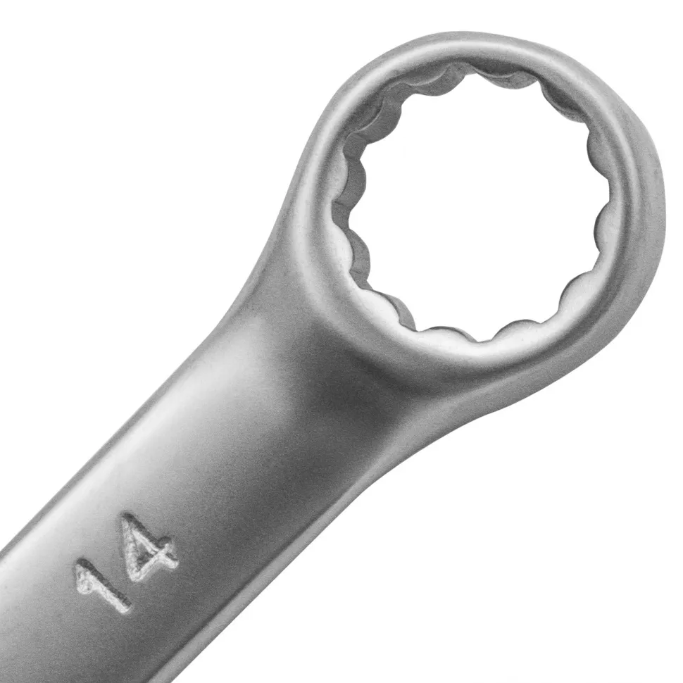 Ключ комбинированный, 14 мм, CrV, матовый хром Matrix - фото 3