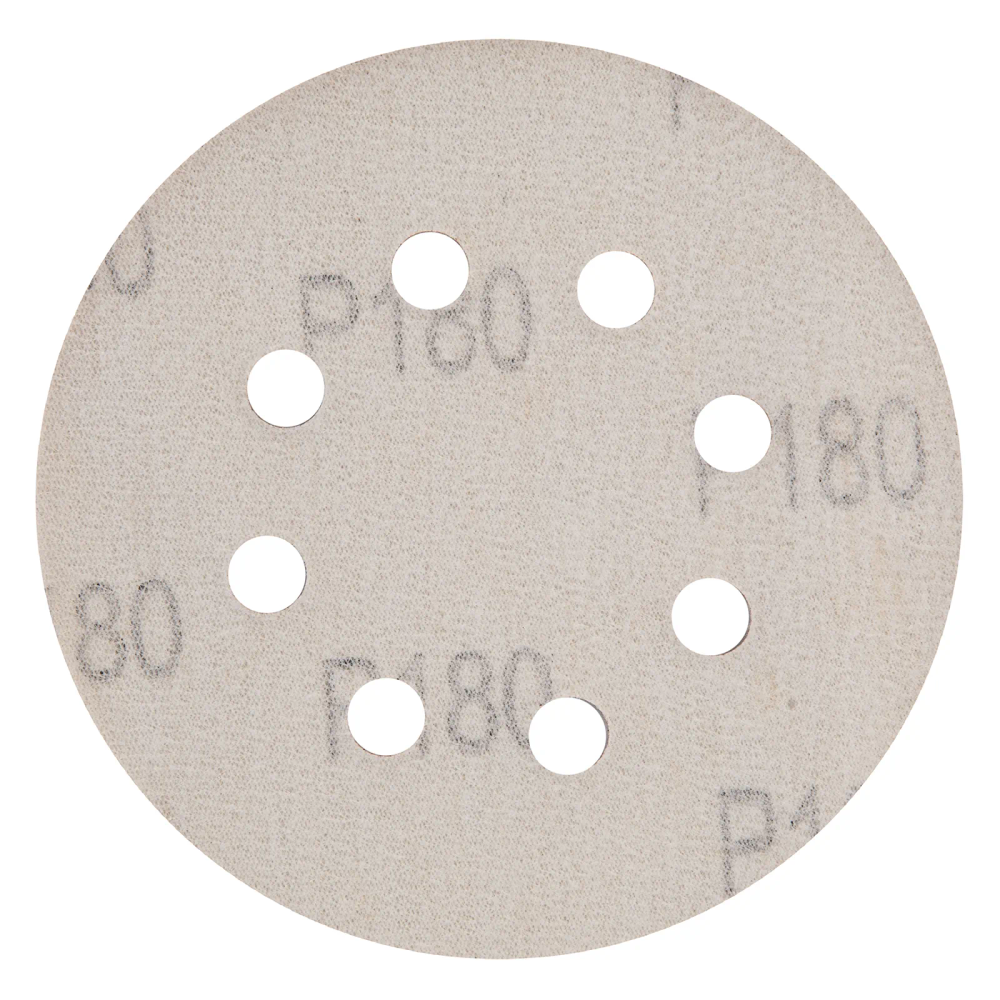 Круг абразивный на ворсовой подложке под липучку, перфорированный, P 180, 125 мм, 5 шт Matrix - фото 2
