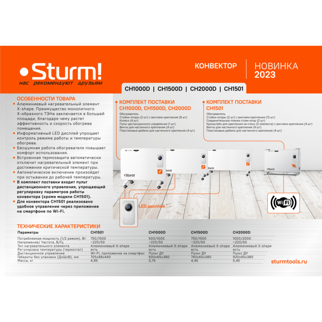 Конвектор Sturm! CH1501 - фото 2