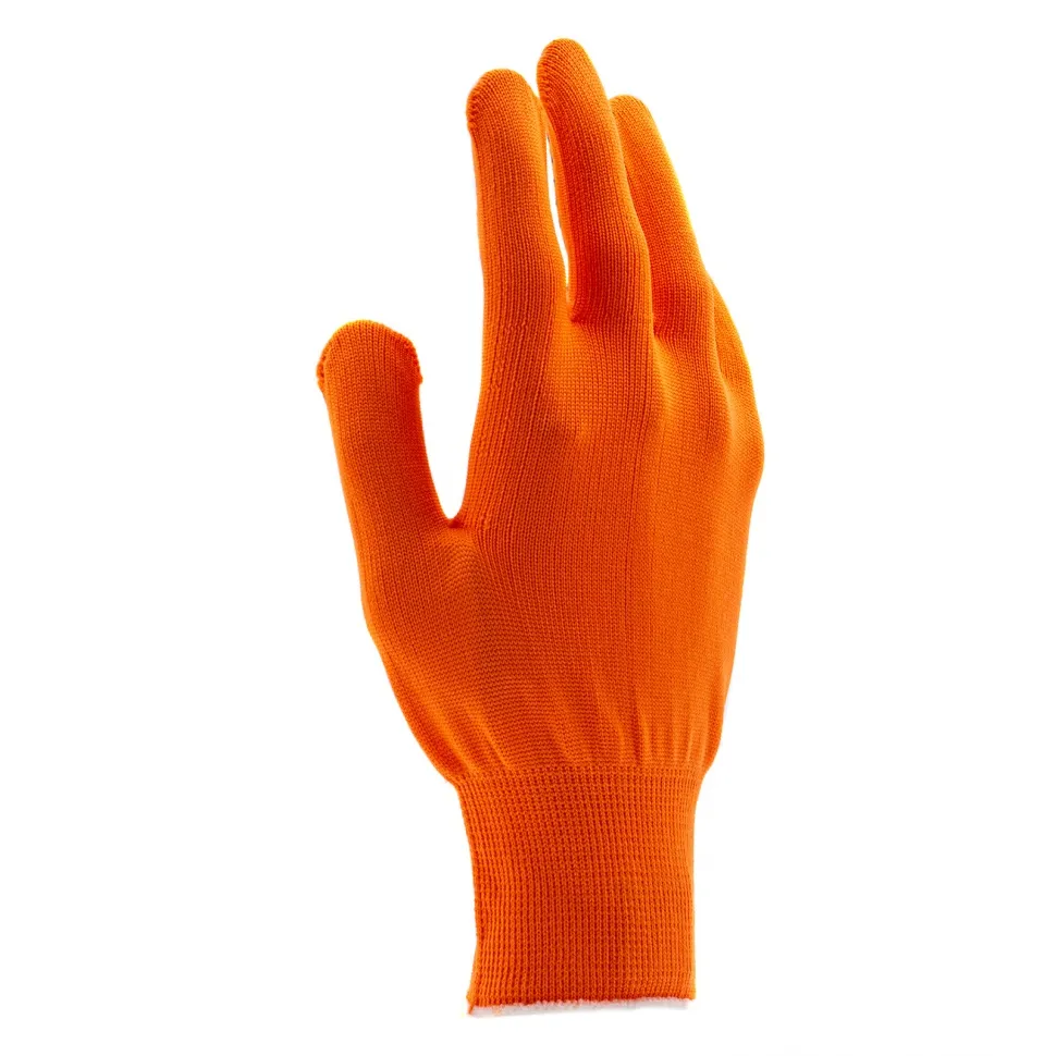 Перчатки Нейлон, ПВХ точка, 13 класс, оранжевые, XL Россия - фото 3