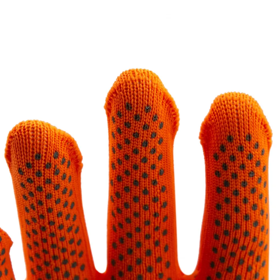 Перчатки Нейлон, ПВХ точка, 13 класс, оранжевые, XL Россия - фото 6