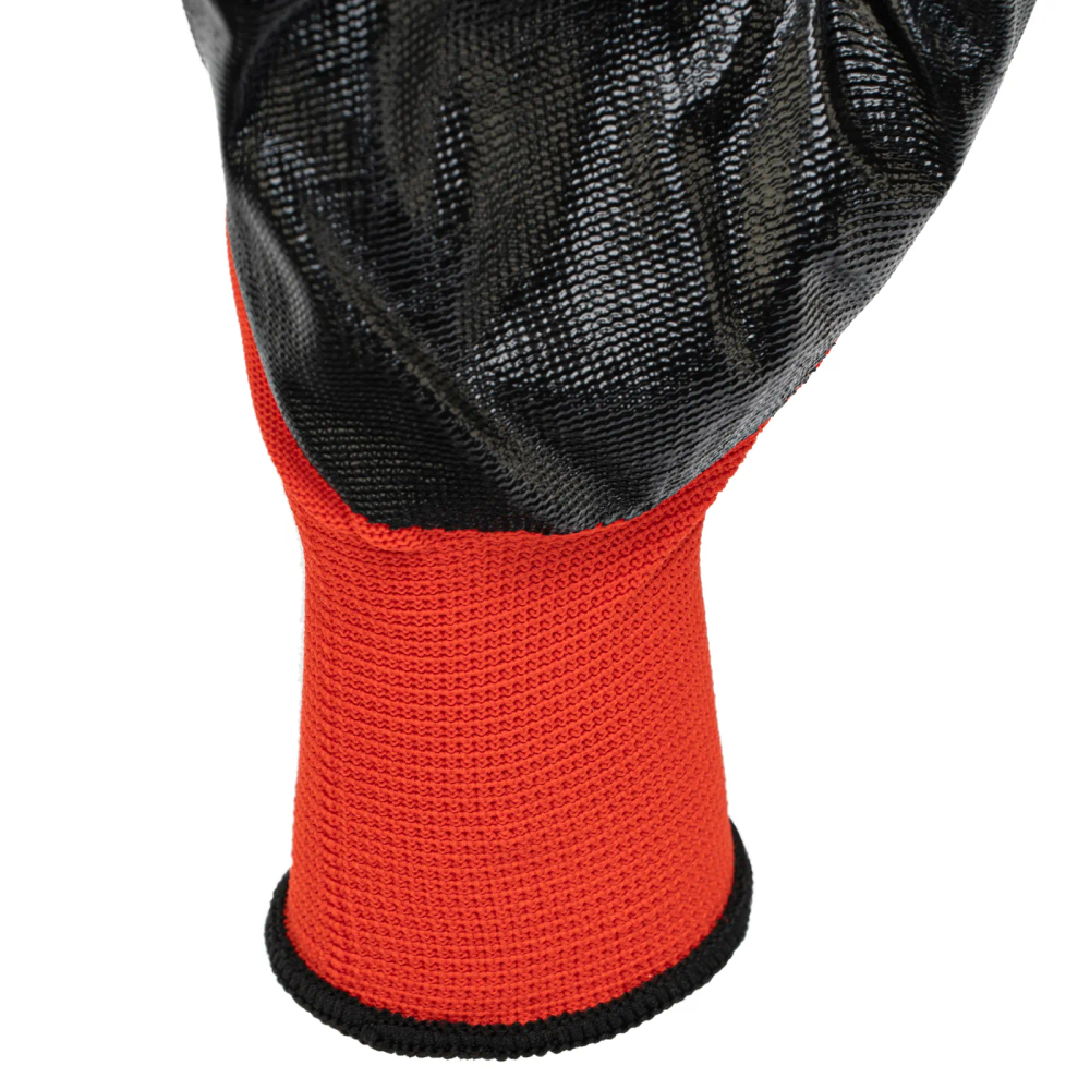 Перчатки полиэфирные с чёрным нитрильным покрытием, размер 9, 13 класс вязки// Stels - фото 5