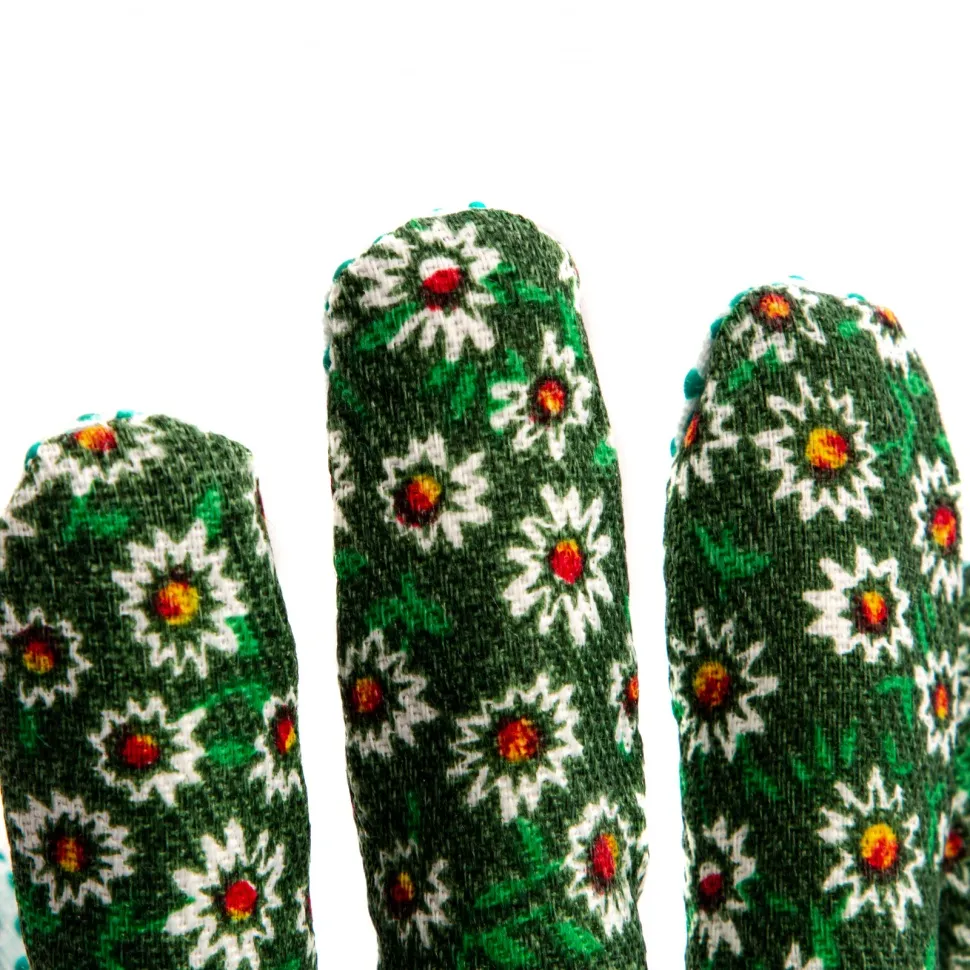 Перчатки садовые х/б ткань с ПВХ точкой, манжет, M Palisad - фото 5