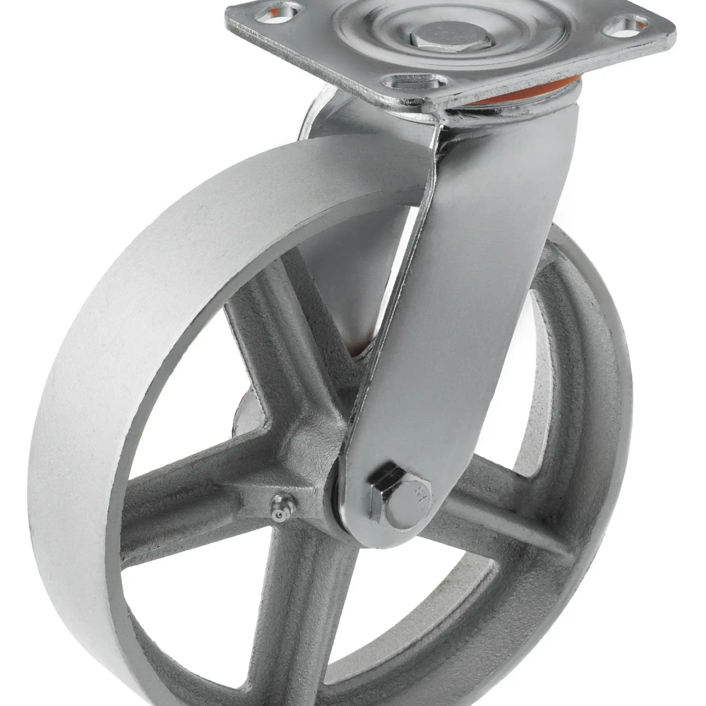 Большегрузное чугунное колесо без резины 200мм 1000150 - фото 1