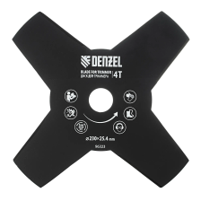 Диск для триммера Denzel 230х25.4 мм, толщина 1.6 мм, 4 лезвия - фото 2