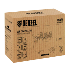 Компрессор безмасляный малошумный Denzel DLS 1800/100,1800 Вт, 3x600, 100 л, 345 л/мин - фото 19