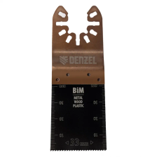 Насадка для МФИ Denzel режущая пазовая прямая, BiM, по металлу и дереву, 33 x 1.4 мм, мелкий зуб - фото 3
