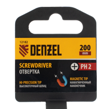 Отвертка Denzel PH2х200 мм, CrV, трехкомпонентная рукоятка - фото 7