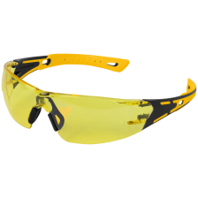 Очки защитные открытые Denzel поликарбонатные, желтая линза, 2х комп.дужки - фото 3