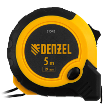 Рулетка Denzel 5мх19мм, двухкомп. корпус, кнопка-пауза - фото 2