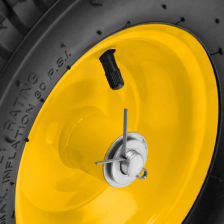 Тачка строительная усиленная Denzel объем 140 л, 250 кг, двухколесная, колесо 15х6.00-6 - фото 12