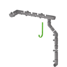 Кронштейн желоба металлический DÖCKE 120 мм 376 мм цвет серый - фото 2