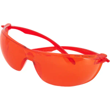 Очки защитные открытые Dexter красные с защитой от запотевания - фото 1