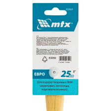 Кисть плоская MTX Евро 1, искусственная щетина, деревянная ручка - фото 5