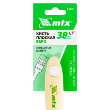 Кисть плоская MTX Евро 1.5, смешанная щетина, деревянная ручка - фото 4