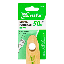 Кисть плоская MTX Евро 2, смешанная щетина, деревянная ручка - фото 4