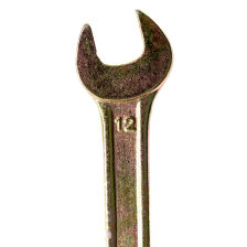 Ключ рожковый, 12х13 мм, желтый цинк Сибртех - фото 2
