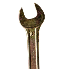 Ключ рожковый, 8х10 мм, желтый цинк Сибртех - фото 3