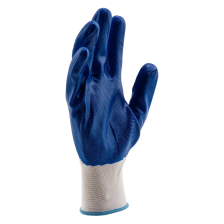 Перчатки полиэфирные с синим нитрильным покрытием, размер L, 15 класс вязки - фото 2
