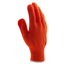 Перчатки трикотажные Сибртех акрил, оранжевый, оверлок Россия - фото 2