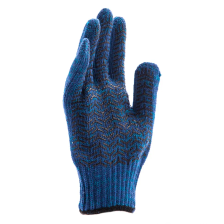 Перчатки трикотажные Сибртех усиленные, гелевое ПВХ-покрытие, 7 класс, синие Россия - фото 3